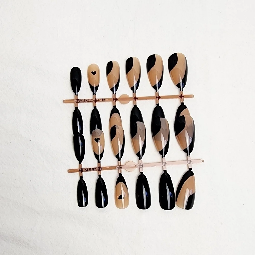 24 Pieces Glossy Fake Press On Nails